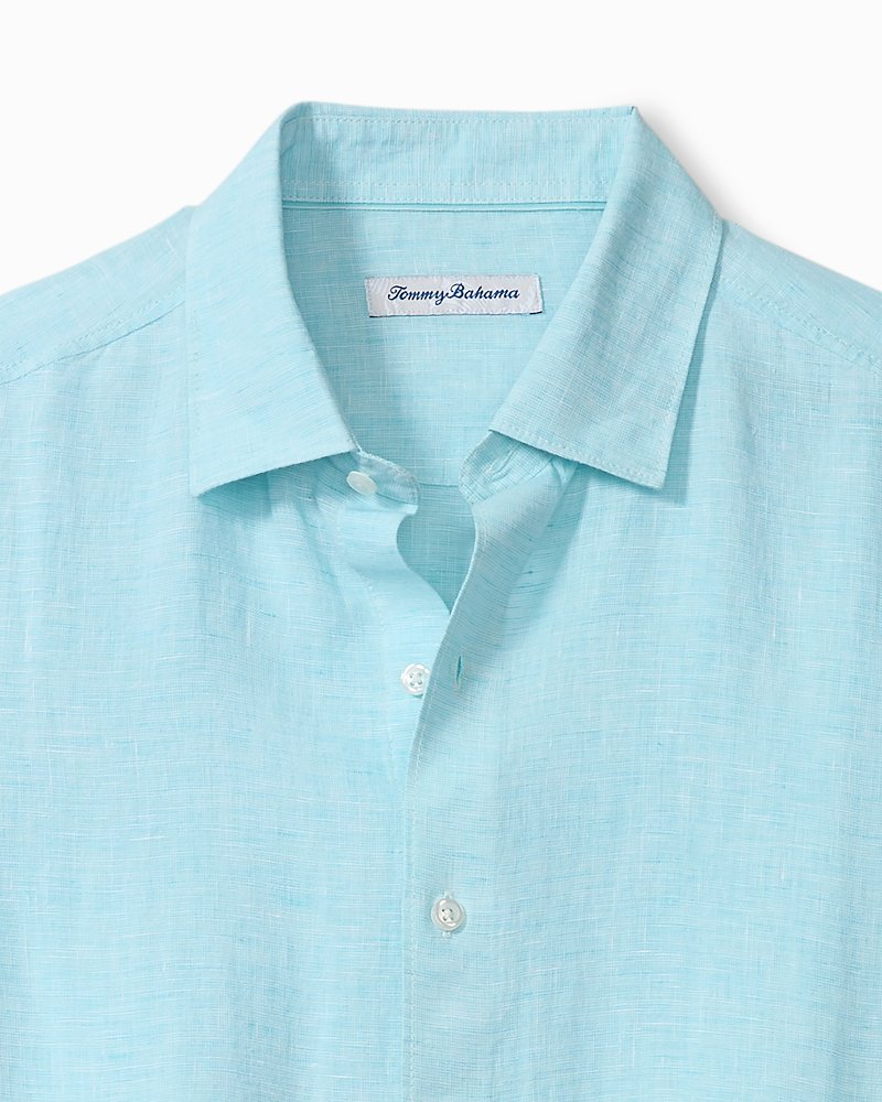 Lennox Linen Long-Sleeve Shirt - Blue Radiance
