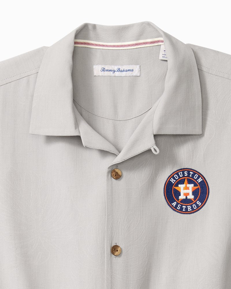 MLB Hit and Run Silk Camp Shirt - houston_astros