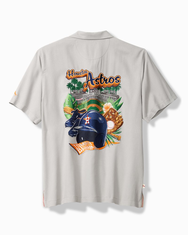 MLB Hit and Run Silk Camp Shirt - houston_astros
