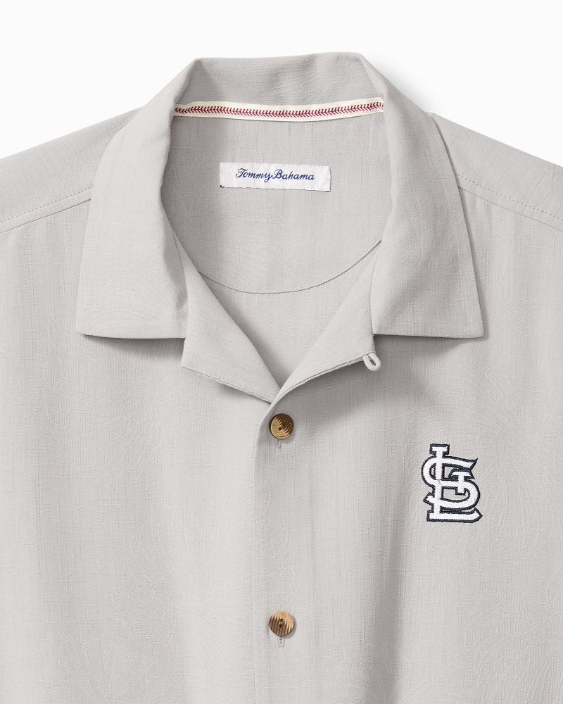 MLB Hit and Run Silk Camp Shirt - st_louis_cardinals