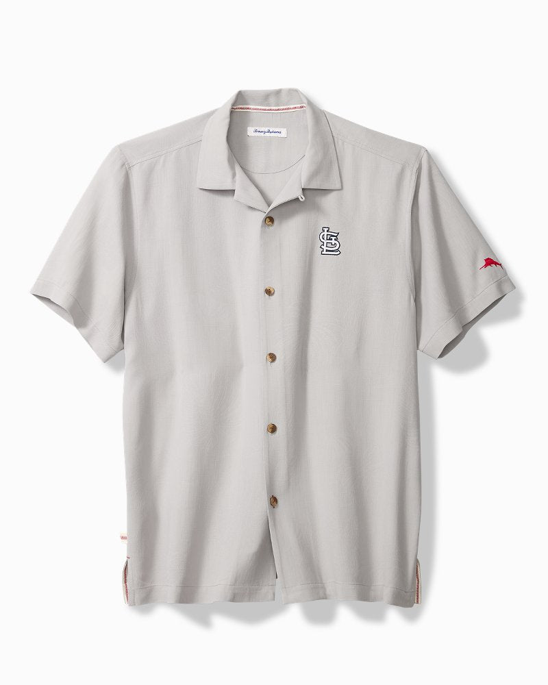 MLB Hit and Run Silk Camp Shirt - st_louis_cardinals