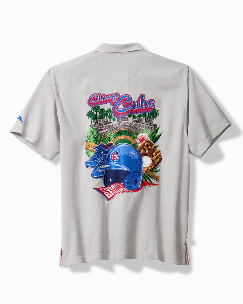 MLB Hit and Run Silk Camp Shirt - chicago_cubs