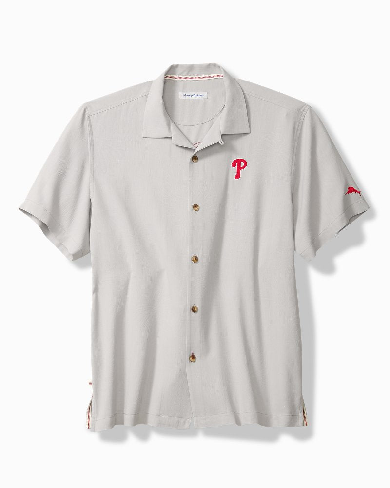 MLB Hit and Run Silk Camp Shirt - philadelphia_phillies