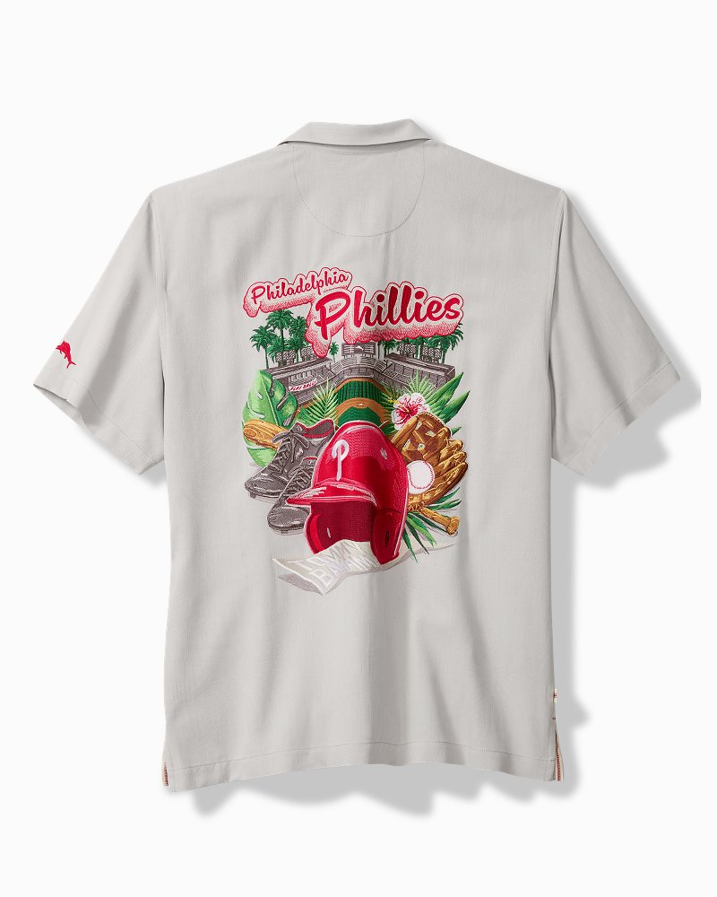 MLB Hit and Run Silk Camp Shirt - philadelphia_phillies