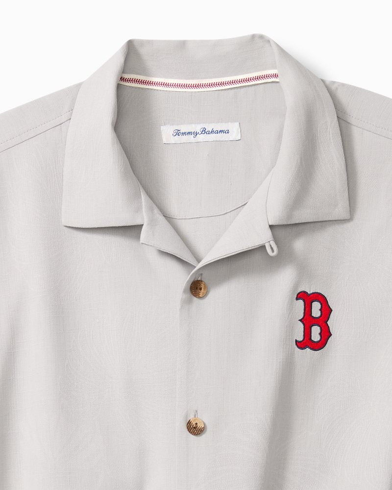 MLB Hit and Run Silk Camp Shirt - boston_red_sox