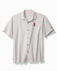 MLB Hit and Run Silk Camp Shirt - boston_red_sox