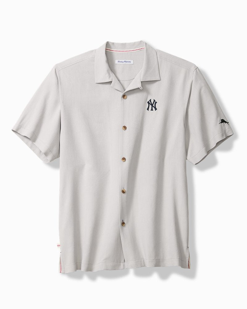 MLB Hit and Run Silk Camp Shirt - new_york_yankees
