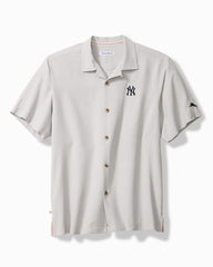 MLB Hit and Run Silk Camp Shirt - new_york_yankees