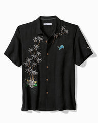 NFL Twist of Palms Silk Camp Shirt - detroit_lions