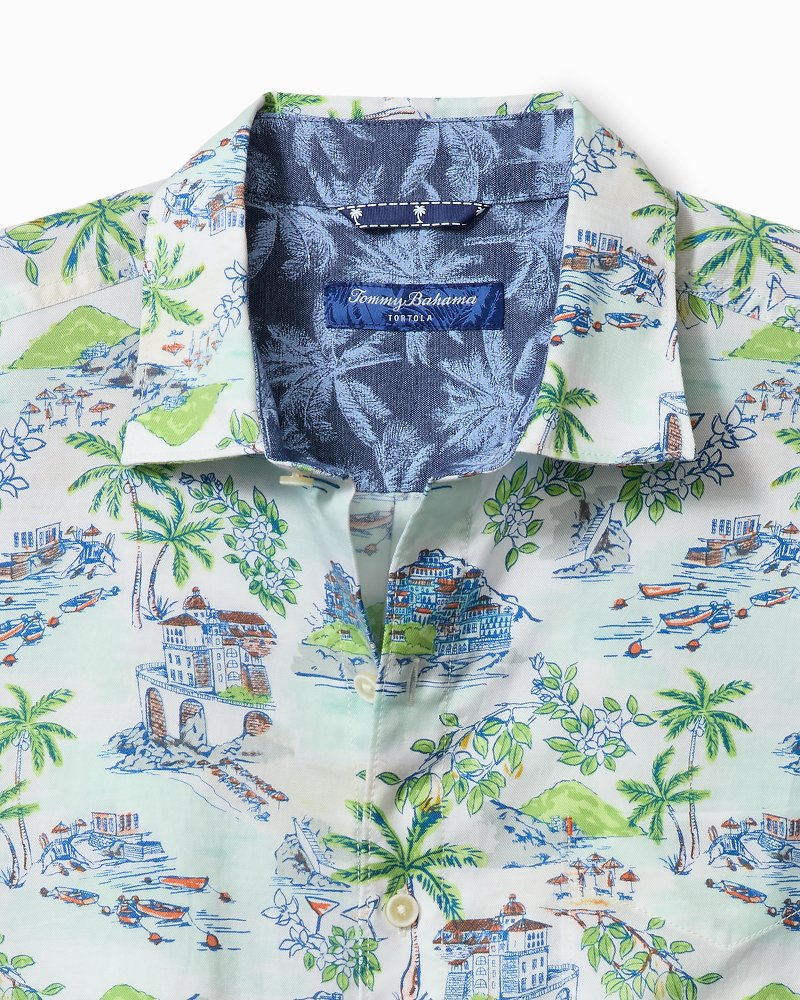 Tortola Paradise Isle Cotton-Blend Shirt - White