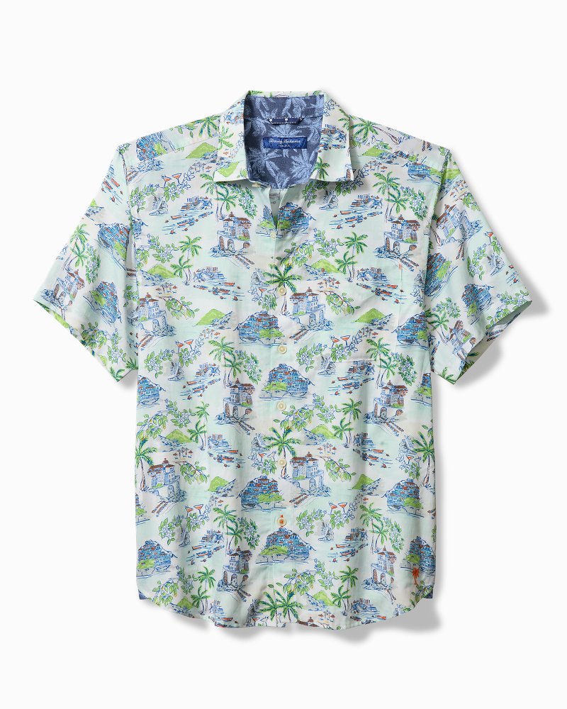Tortola Paradise Isle Cotton-Blend Shirt - White