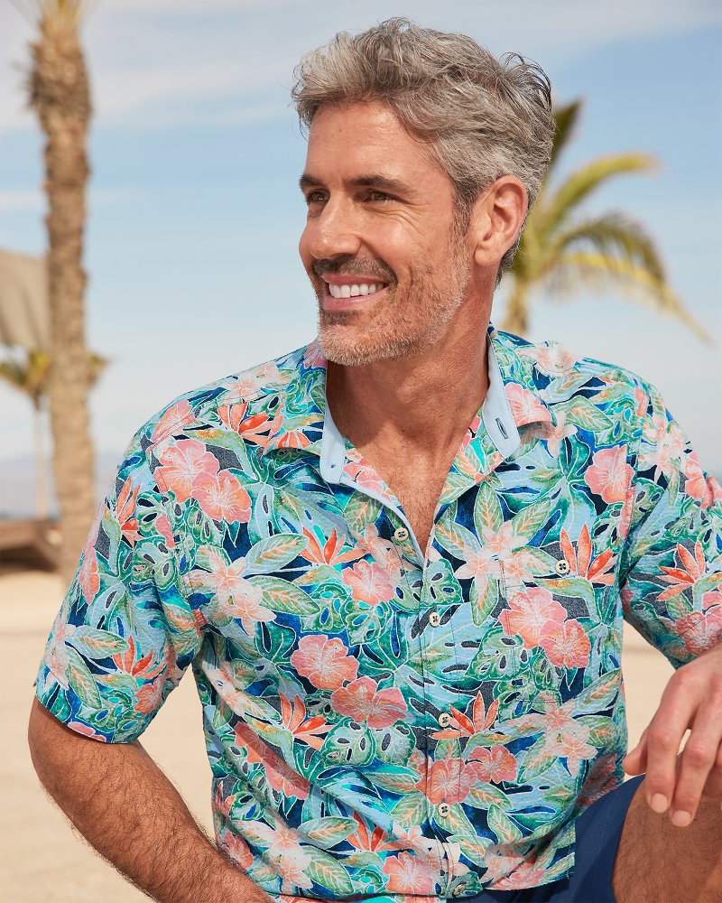 Nova Wave Jungle Party Cotton-Blend Shirt - Victoria Blue