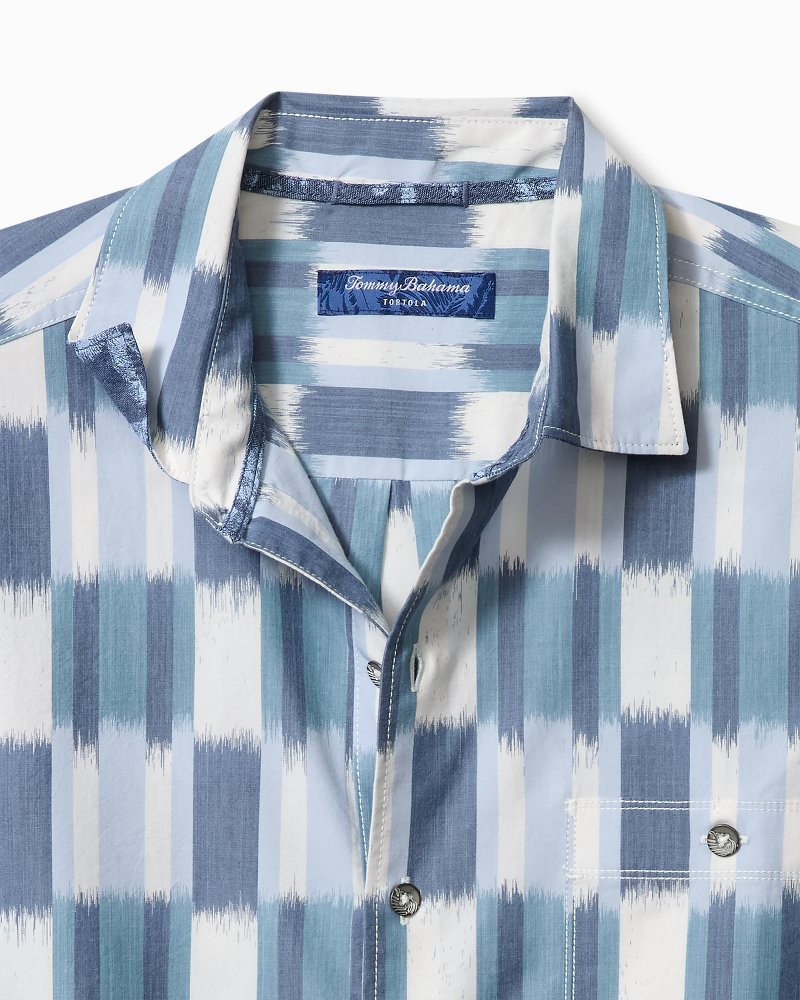 Tortola Villa Batik Cotton-Blend Shirt - Indigo Tide