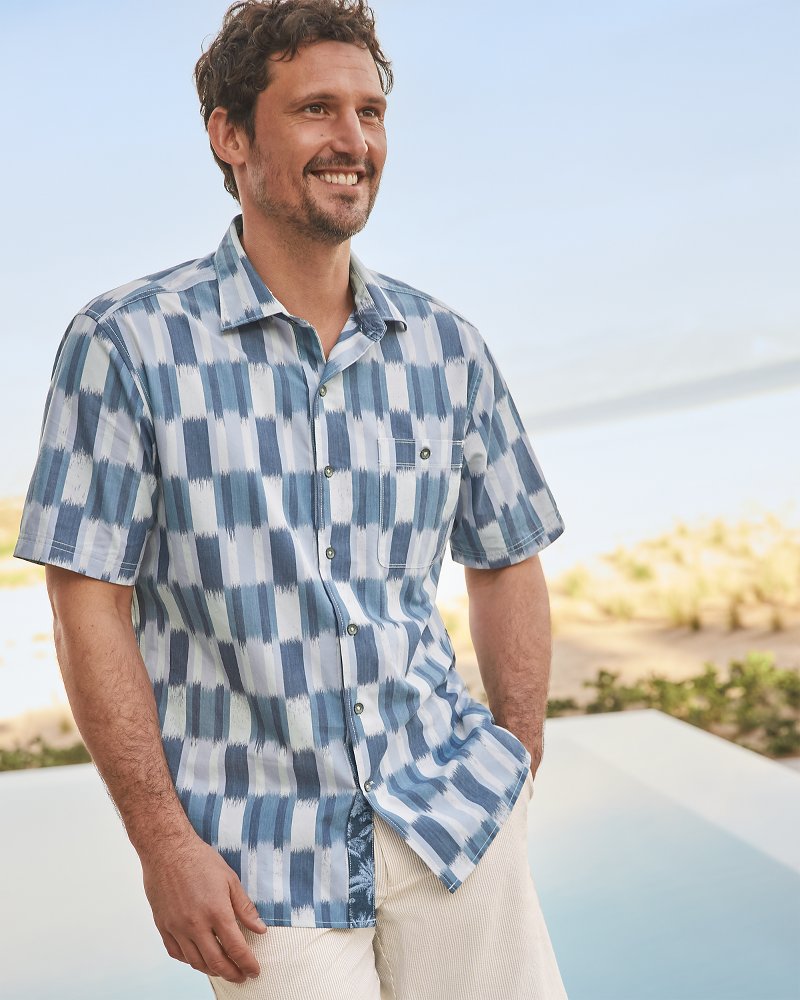 Tortola Villa Batik Cotton-Blend Shirt - Indigo Tide
