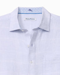 Paradisio Plaid Linen Long-Sleeve Shirt - Classic Lavender