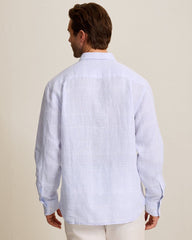 Paradisio Plaid Linen Long-Sleeve Shirt - Classic Lavender