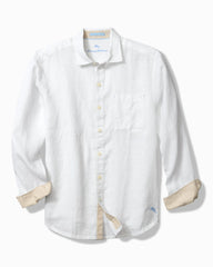 Paradise Breezer Linen Long-Sleeve Shirt - White
