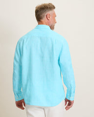 Paradise Breezer Linen Long-Sleeve Shirt - Blue Radiance