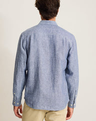 Paradise Breezer Linen Long-Sleeve Shirt - Island Navy