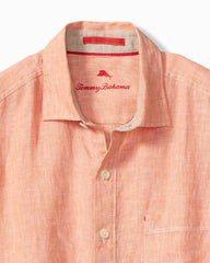 Paradise Breezer Linen Long-Sleeve Shirt - Peach Parrot