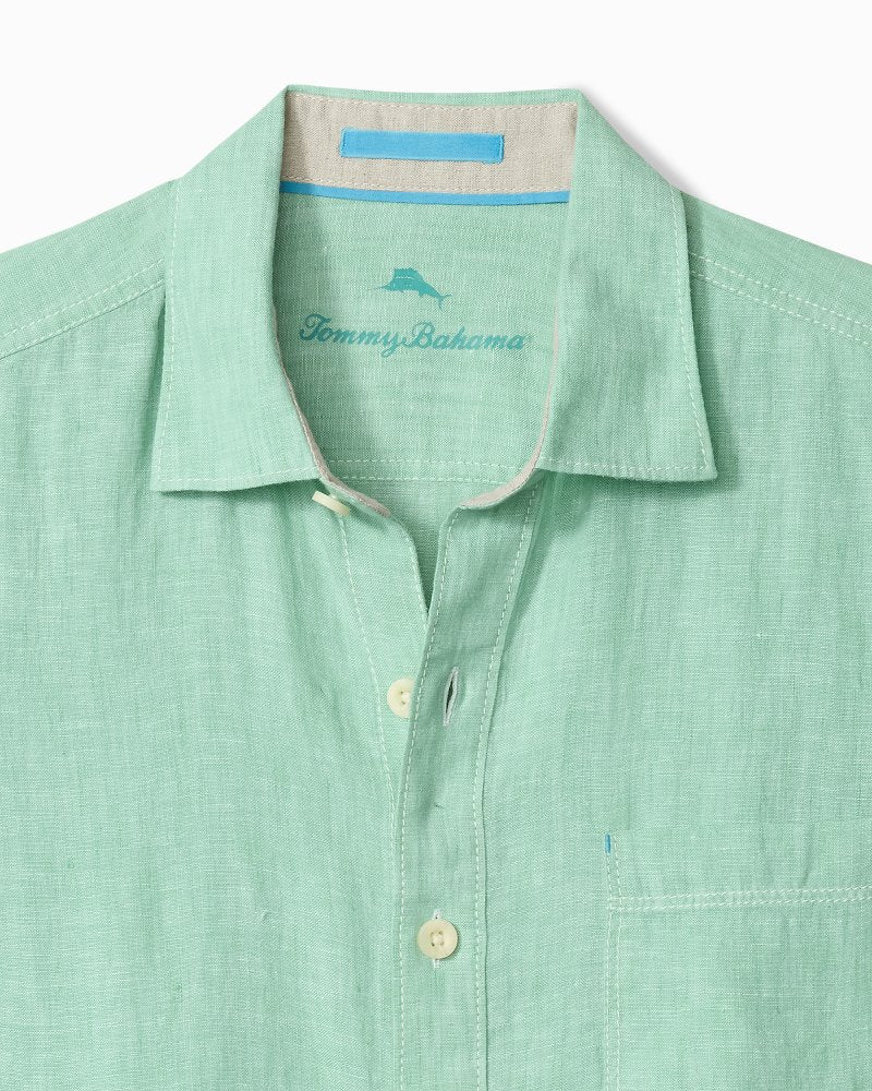 Paradise Breezer Linen Long-Sleeve Shirt - Light Neptune Green