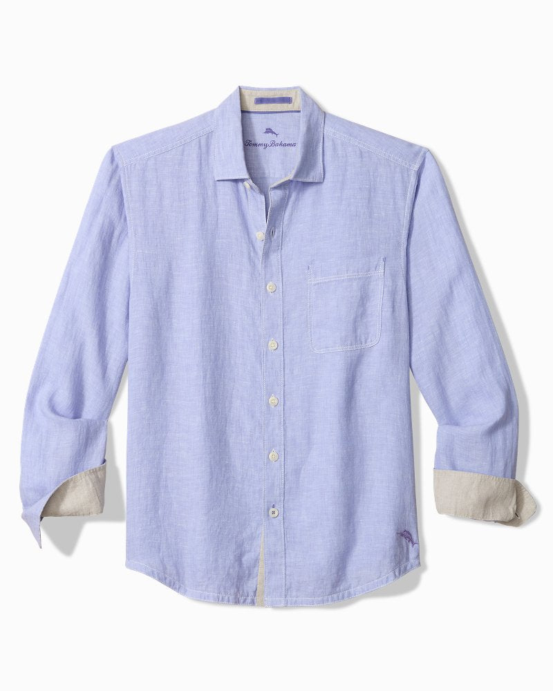 Paradise Breezer Linen Long-Sleeve Shirt - Classic Lavender