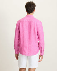 Paradise Breezer Linen Long-Sleeve Shirt - Pink Umbrella