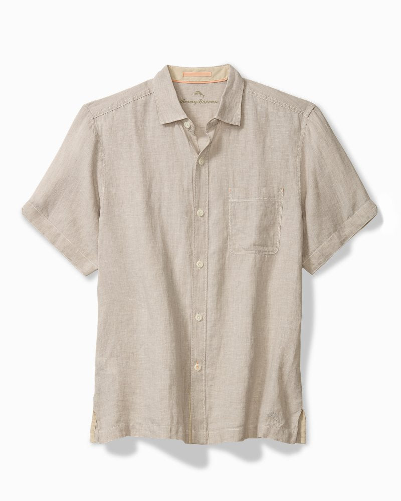 Paradise Breezer Linen Short-Sleeve Shirt - Natural