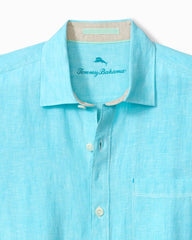 Paradise Breezer Linen Short-Sleeve Shirt - Blue Radiance