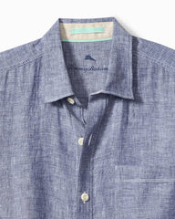 Paradise Breezer Linen Short-Sleeve Shirt - Island Navy