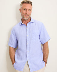 Paradise Breezer Linen Short-Sleeve Shirt - Classic Lavender