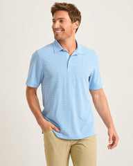 Bahama Coast Scala Stripe IslandZone Polo - Steel Blue