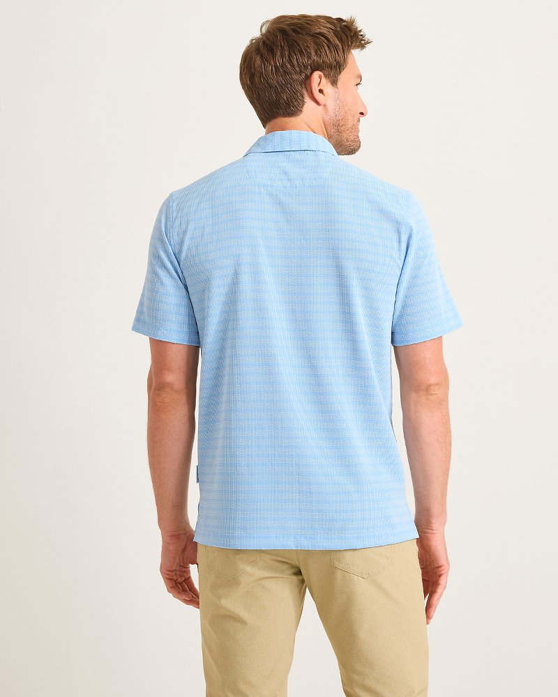Bahama Coast Scala Stripe IslandZone Polo - Steel Blue