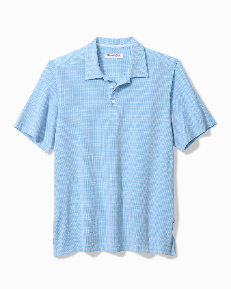 Bahama Coast Scala Stripe IslandZone Polo - Steel Blue