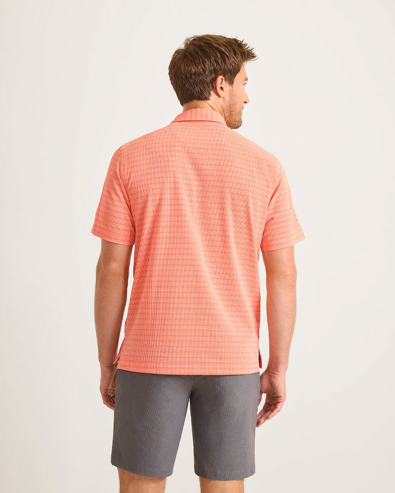 Bahama Coast Scala Stripe IslandZone Polo - Ember Red