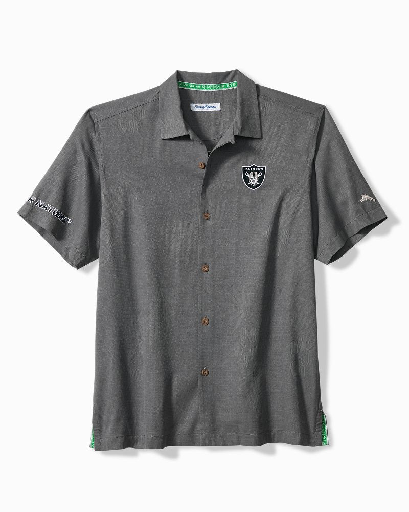 NFL Endzone Paradise Silk-Blend Camp Shirt - las_vegas_raiders