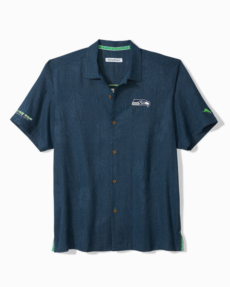 NFL Endzone Paradise Silk-Blend Camp Shirt - seattle_seahawks