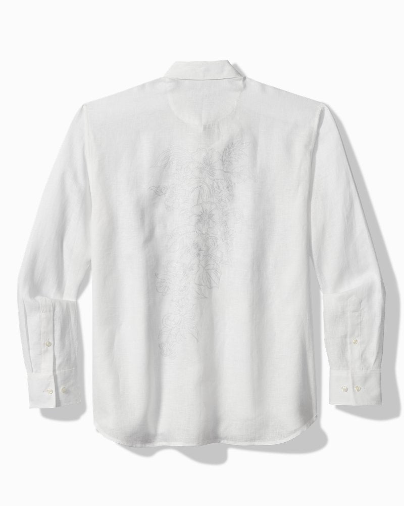Tide the Knot Long-Sleeve Linen Shirt - White