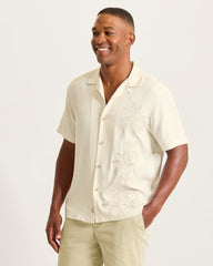 Golden Palms Silk Camp Shirt - Continental