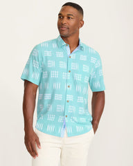 Coastal Ease Aqua Kay IslandZone Camp Shirt - Pale Turquoise