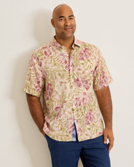 Sand Linen Villa Nueva Vines Shirt - Golden Honey