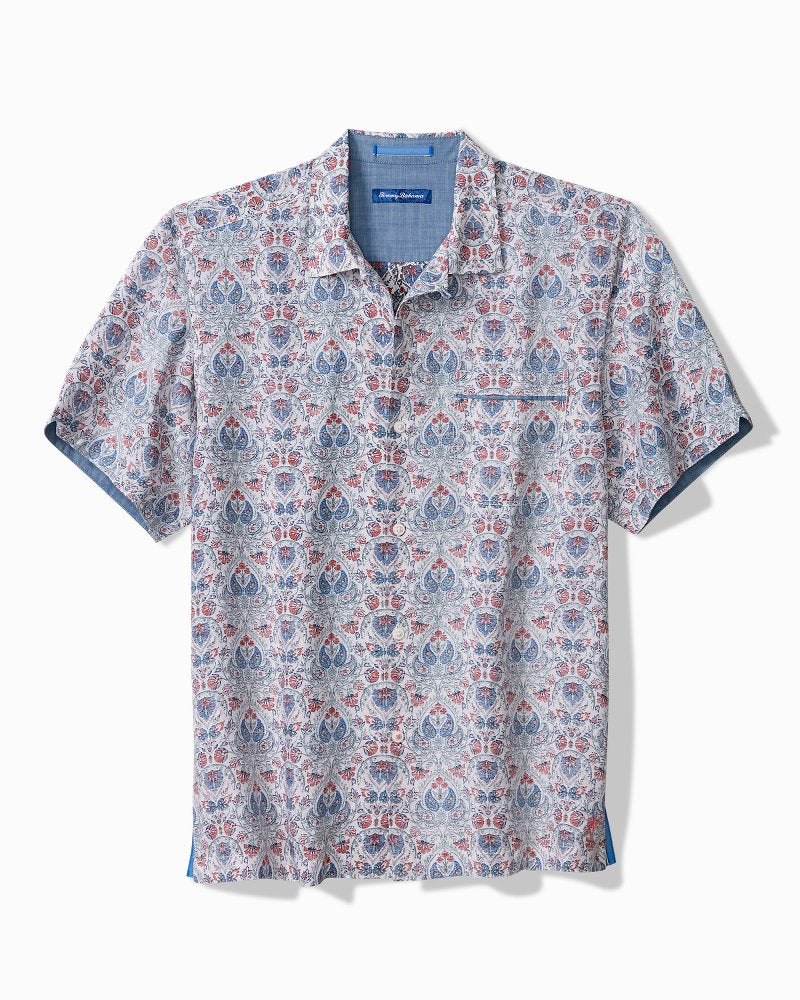 Sand Linen Santa Rosa Gardens Camp Shirt - Lake