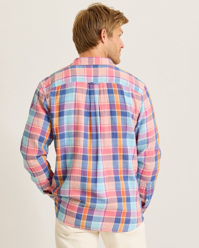 Palma Roja Plaid Shirt - Turquoise Haze