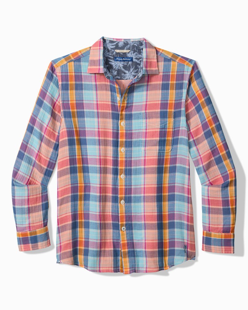 Palma Roja Plaid Shirt - Turquoise Haze