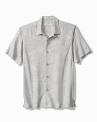 Coastal Ease Palm Visions IslandZone Camp Shirt - Silver Streak