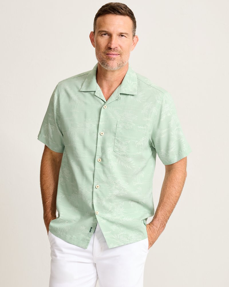 Coastal Ease Palm Visions IslandZone Camp Shirt - Aged Copper