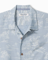 Coastal Ease Palm Visions IslandZone Camp Shirt - Stellar Sapphire