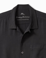 Harbor Luxe Silk Camp Shirt - Black