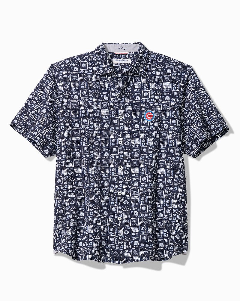 MLB Nova Wave Ballpark Batik Cotton-Blend Shirt - chicago_cubs