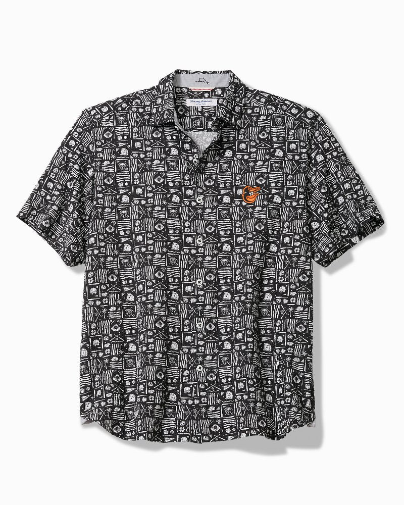 MLB Nova Wave Ballpark Batik Cotton-Blend Shirt - baltimore_orioles